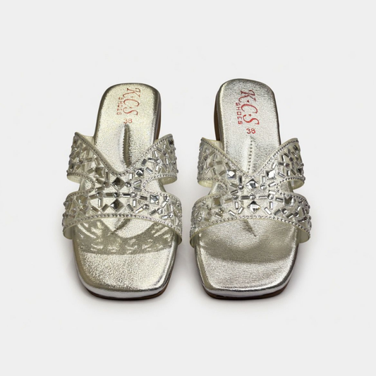 Crystal Silver Slides