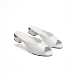 White Peep Toe Heels