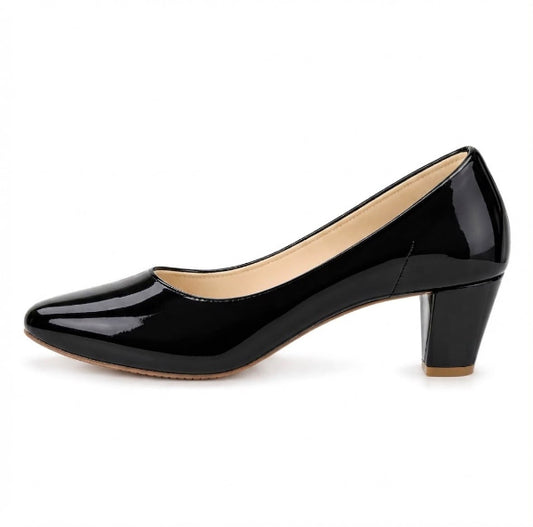 Black Patent court shoe