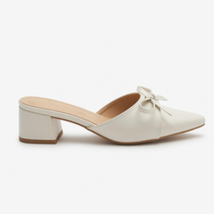 Pointed White Heels