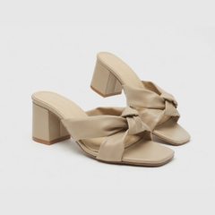 Nude Knot Square Heels