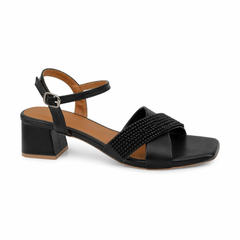 Black Stone Heels