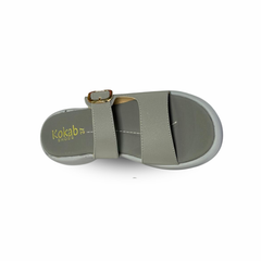 Gray Double Strap Sandals