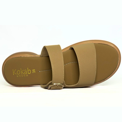 Mustard Double Strap Slippers
