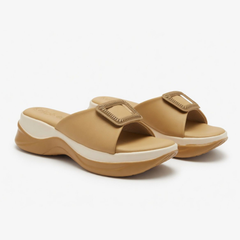 Mustard Buckle Slippers