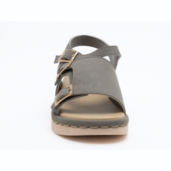 Grey Multi-Strap Sandals
