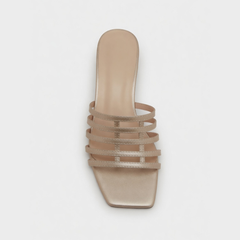 Multi-Strap Gold Heel