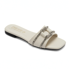 Cream Chain Slides