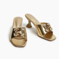 Gold Jewel Heels