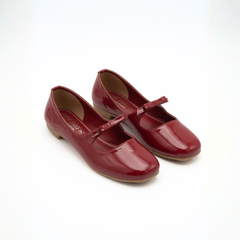 Maroon Buckle Mary Janes