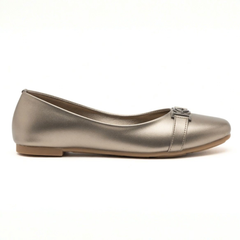 Gray Buckle Pumps