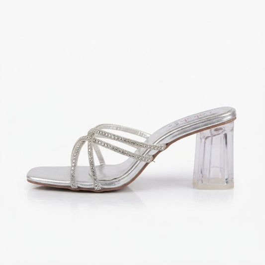 Silver Crystal Heel