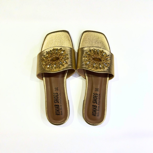 Gold Embellished Slides