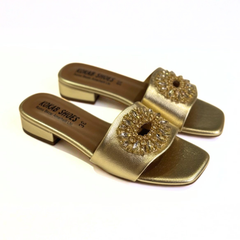 Gold Embellished Slides