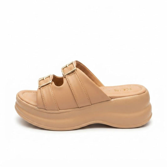 Double Buckle Wedge Slides