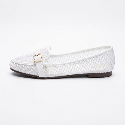White mesh loafer