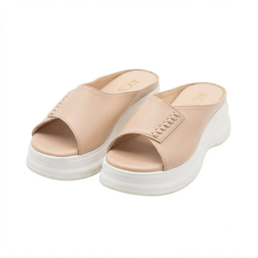 Cream Vogue Rise slides