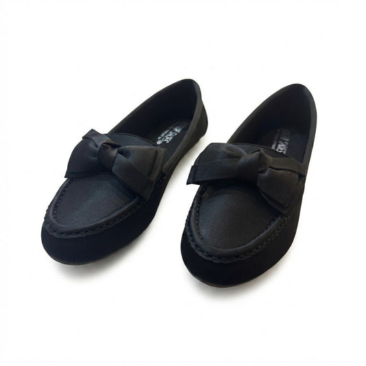 Black Bow Loafers