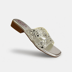 Crystal Silver Slides