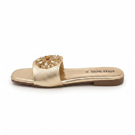 Gold Embellished Slides