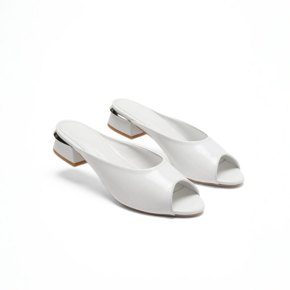White Peep Toe Heels