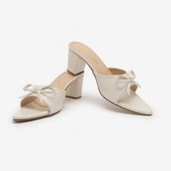 Pointed White Heels