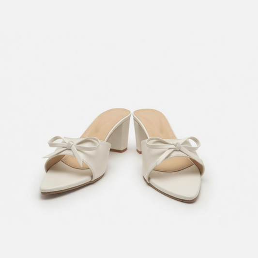 Pointed White Heels