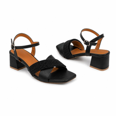 Black Stone Heels