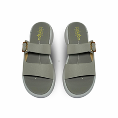 Gray Double Strap Sandals