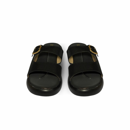 Black Double Strap Sandals