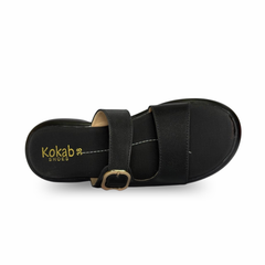Black Double Strap Sandals