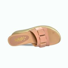 Chunky Pink Buckle Slippers