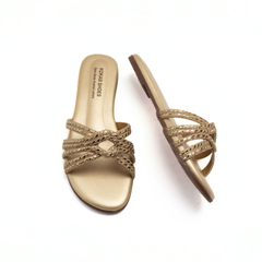 Gold Braided Slides