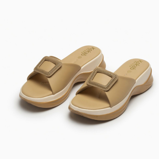 Mustard Buckle Slippers