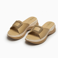 Mustard Buckle Slippers