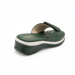 Green Buckle Slippers