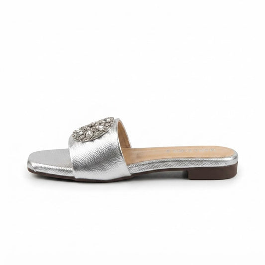 Silver Embellished Slides