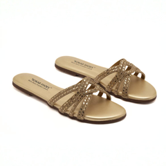 Gold Braided Slides