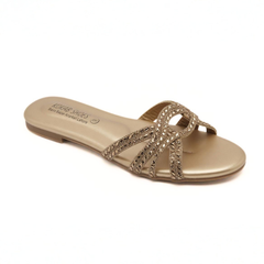Gold Braided Slides