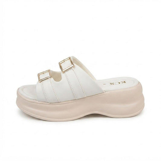 Double Buckle Wedge Slides