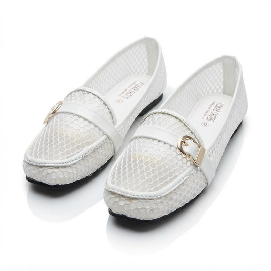 White mesh loafer
