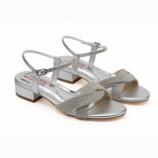 Silver Glitter Sandals