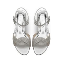 Silver Glitter Sandals