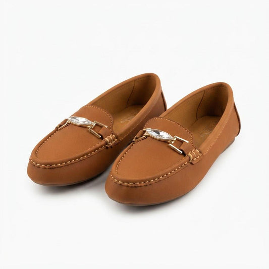 Mustard Embellished Loafers