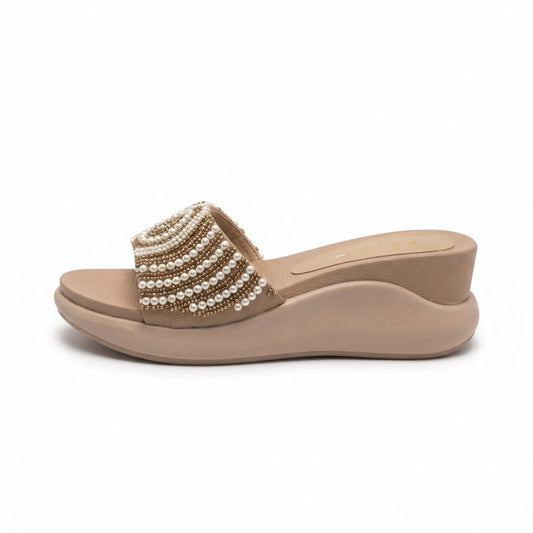 Pearl Wedge Slides