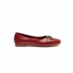 Red Buckle Pumps