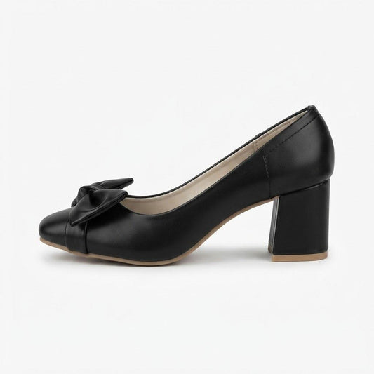 Black Block heel pumps