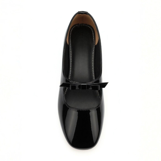 Black Buckle Mary Janes