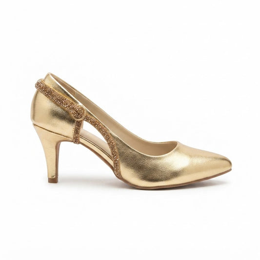 Gold embellished Pumps
