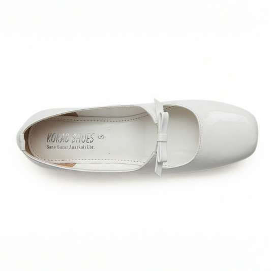 White Buckle Mary Janes